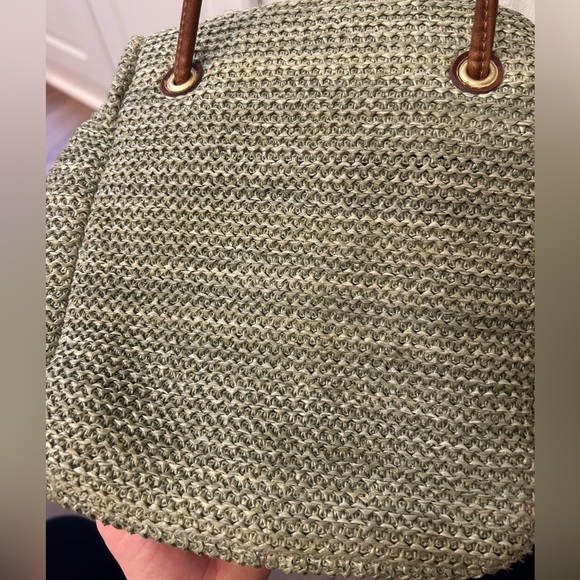 Strada Olive Green Silky Soft Straw Purse - Picture 8 of 8